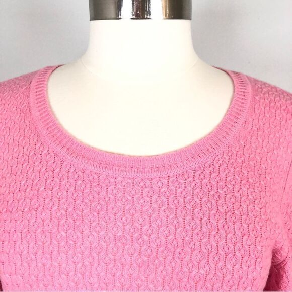 Talbots Lambswool Blend Sweater With Split Hem in Pink Soft & Comfy - Picture 4 of 8